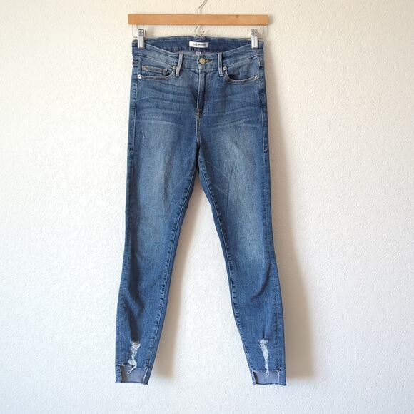 Good American Womens Jeans Good Legs 2 26 Skinny Distressed High Waisted Medium - Picture 5 of 6